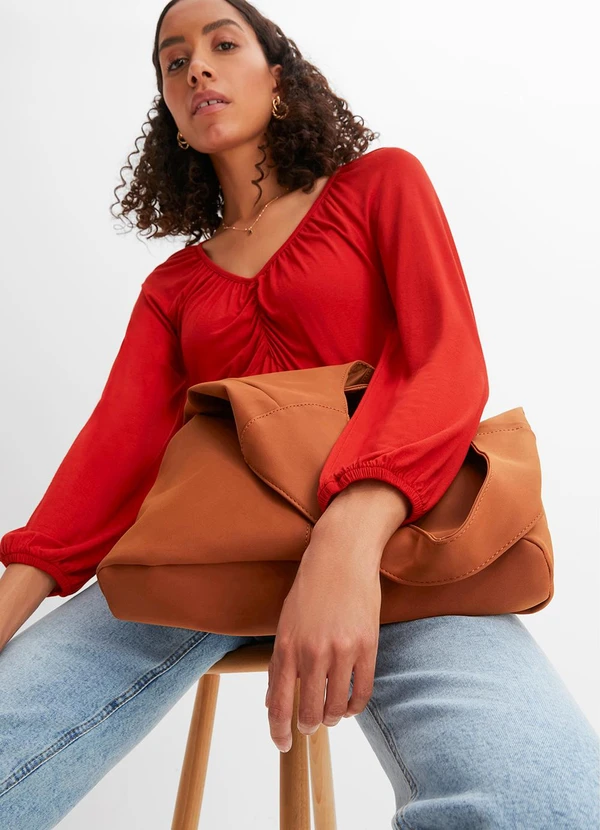 bonprix - Blusa Vermelha em Malha de Viscose 3