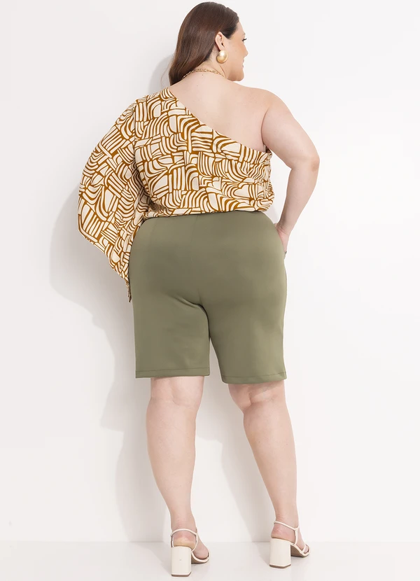 Quintess - Blusa Abstrato Camel em Viscose Plana 2