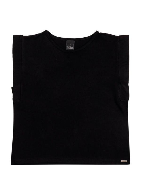 Soft Bonni - Blusa Adulto Texturizada Preto