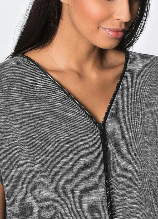 Outlet - Blusa Alongada Cinza 4