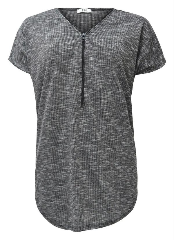 Outlet - Blusa Alongada Cinza 7