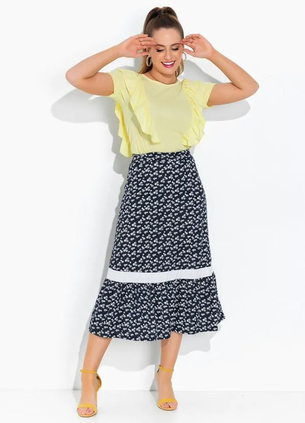 Rosalie - Blusa Amarela com Babado 3