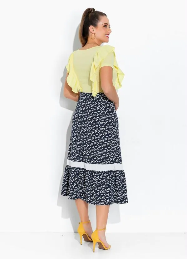 Rosalie - Blusa Amarela com Babado 4