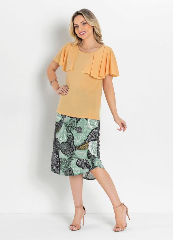 Outlet - Blusa Amarela com Sobreposição 3