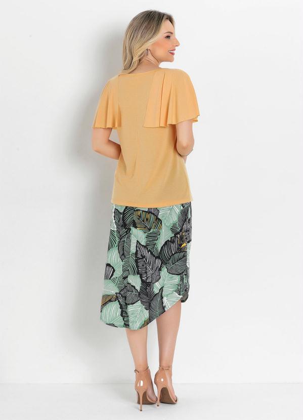 Outlet - Blusa Amarela com Sobreposição 4