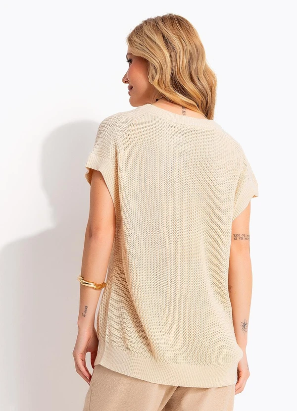 Quintess - Blusa Bege em Tricô 2