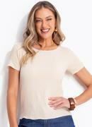 Blusa (amarelo manteiga) em malha texturizada