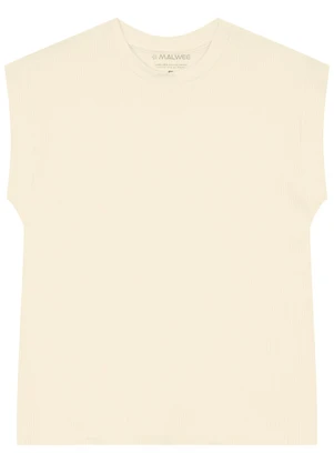 Malwee - Blusa Ampla Canelada Off White - MALWEE