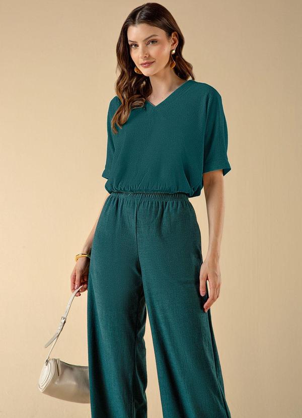 Use Modo - Blusa Ampla Decote V Verde 2