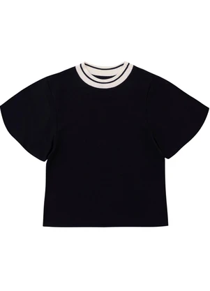 Malwee - Blusa Ampla em Viscolinhho Preto - MALWEE