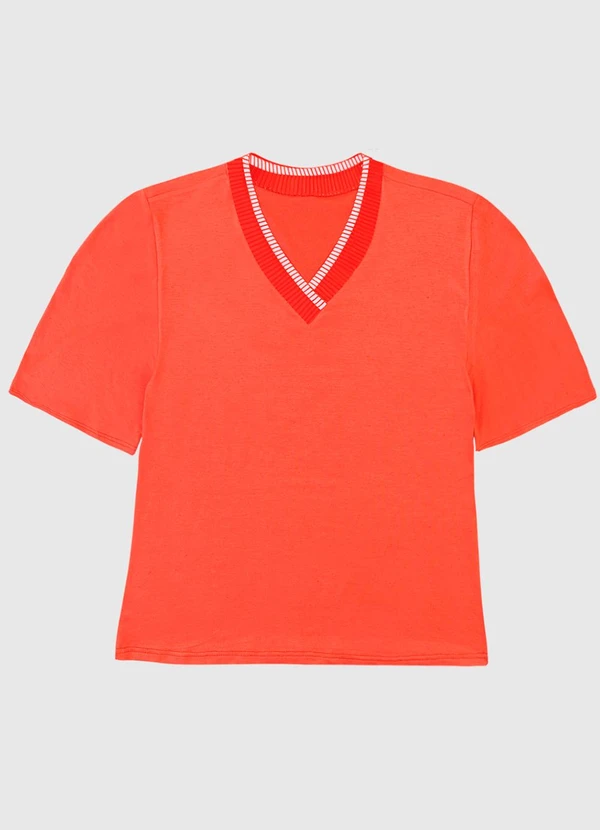 Malwee - Blusa Ampla em Viscolinho Coral 3