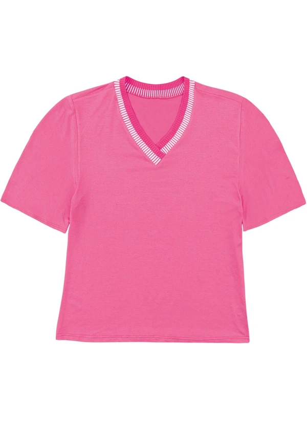 Malwee - Blusa Ampla em Viscolinho Rosa