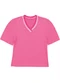 Malwee - Blusa Ampla em Viscolinho Coral - variação: Rosa