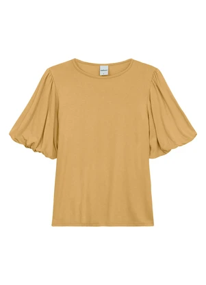 Malwee - Blusa Ampla em Viscose Amarelo - MALWEE