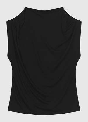 Enfim - Blusa Ampla em Viscose Comfort Preto - ENFIM
