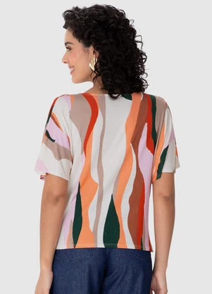 Malwee - Blusa Ampla Orgânica em Viscolinho Laranja - MALWEE