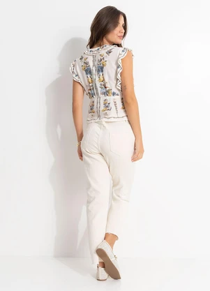 Farm - Blusa Ana Clara Bege - FARM