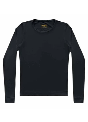 Angel - Blusa Manga Longa Cotton Basic Preto - ANGEL