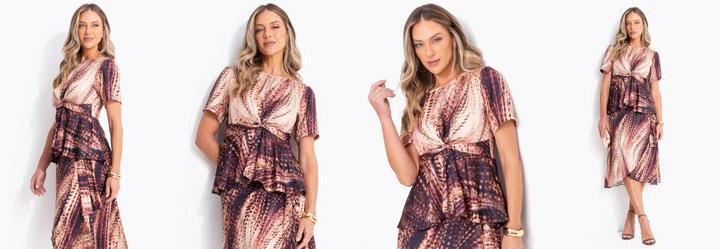 Blusa Animal Print Cervo em Malha Fria