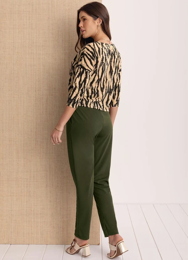 Moda Pop - Blusa Animal Print com Gota e Fivela Dourada 4