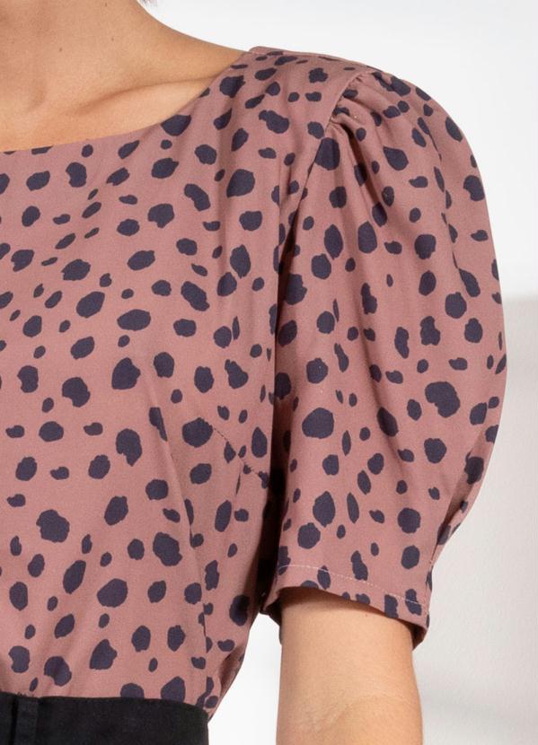 Quintess - Blusa Animal Print em Crepe Plano 6