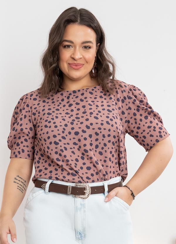 Quintess - Blusa Animal Print em Crepe Plano 7