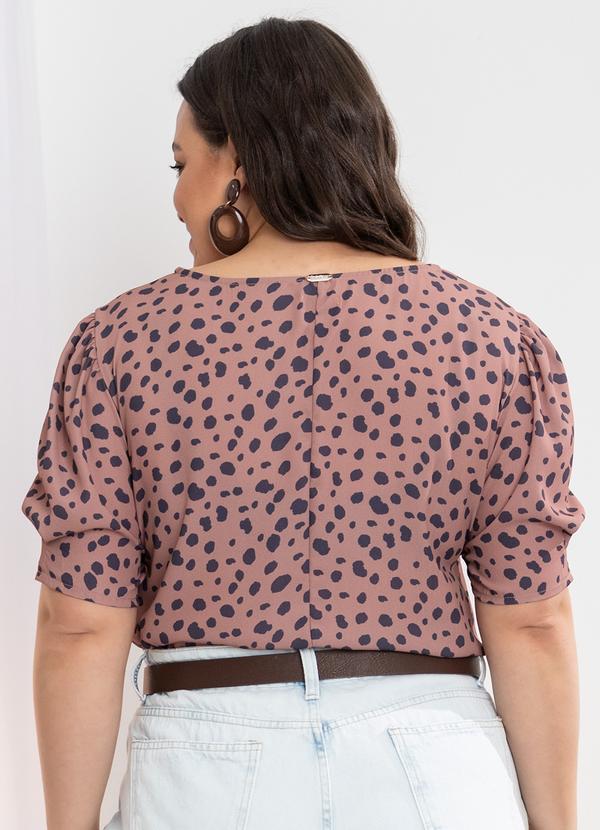 Quintess - Blusa Animal Print em Crepe Plano 8