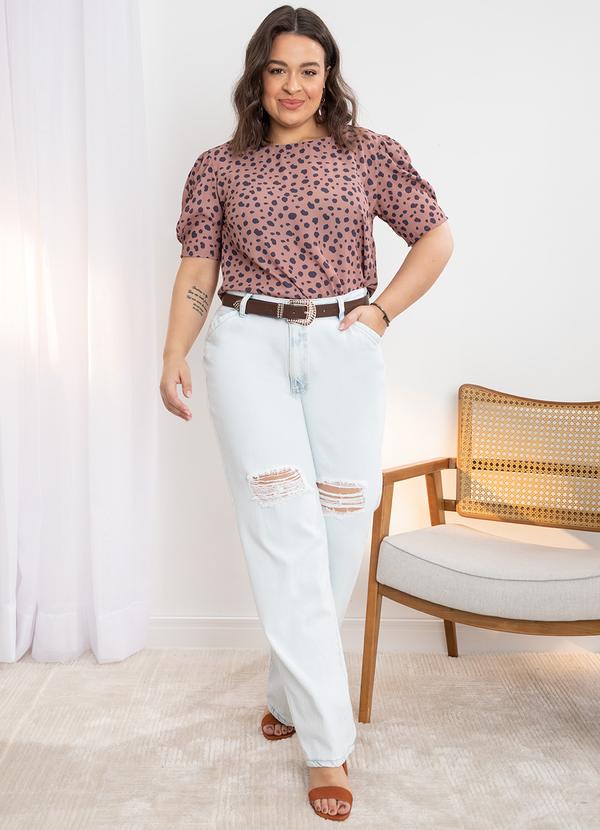 Quintess - Blusa Animal Print em Crepe Plano 9