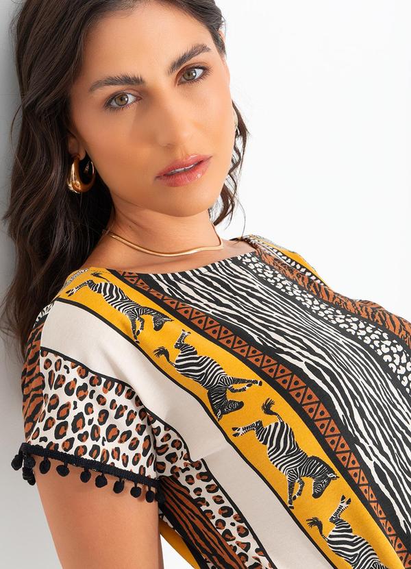 Quintess - Blusa Animal Print em Malha de Viscose 10
