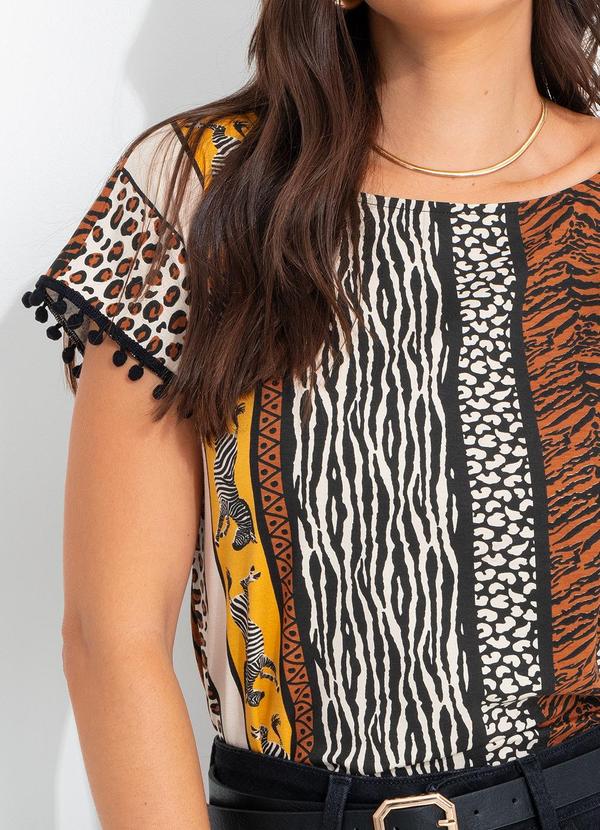 Quintess - Blusa Animal Print em Malha de Viscose 11