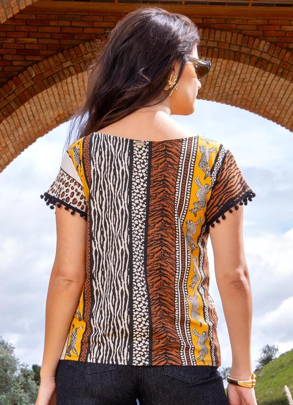Quintess - Blusa Animal Print em Malha de Viscose 2
