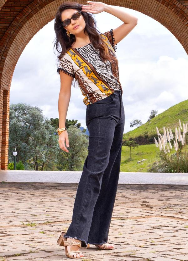 Quintess - Blusa Animal Print em Malha de Viscose 5