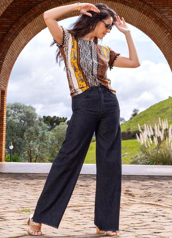 Quintess - Blusa Animal Print em Malha de Viscose 6