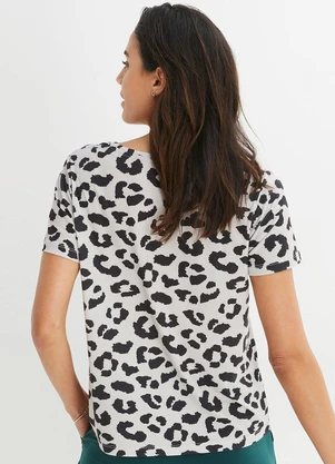 bonprix - Blusa Animal Print em Malha Fria - BONPRIX