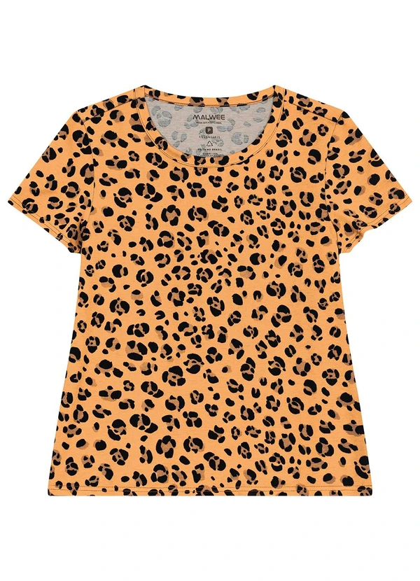 Malwee - Blusa Animal Print Ocre