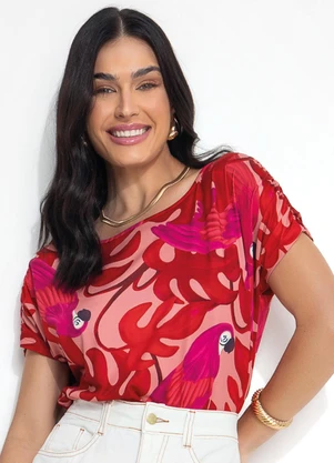 Quintess - Blusa Arara Color em Malha Fria - QUINTESS