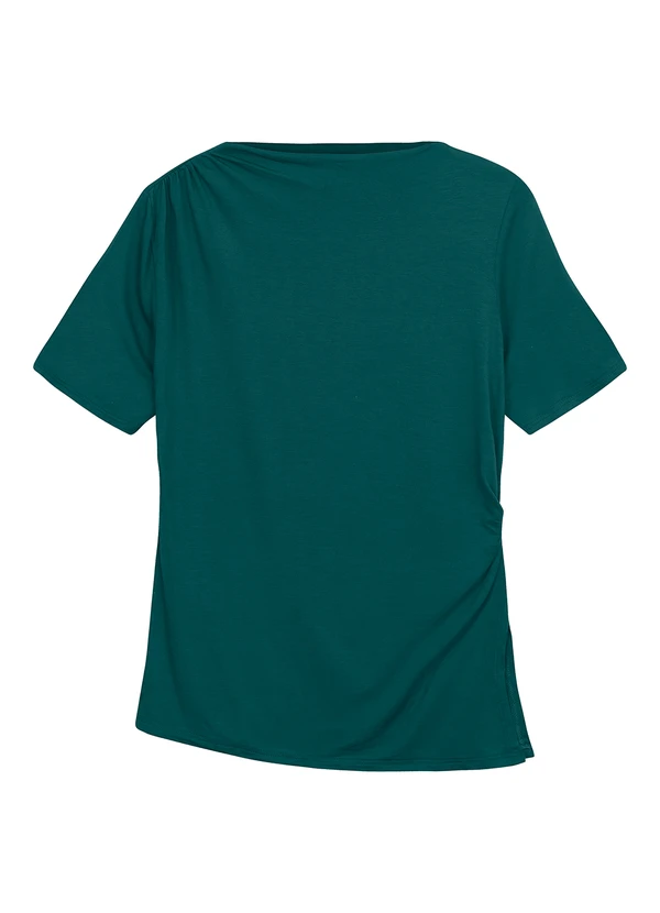 Malwee - Blusa Assimétrica com Torção Verde