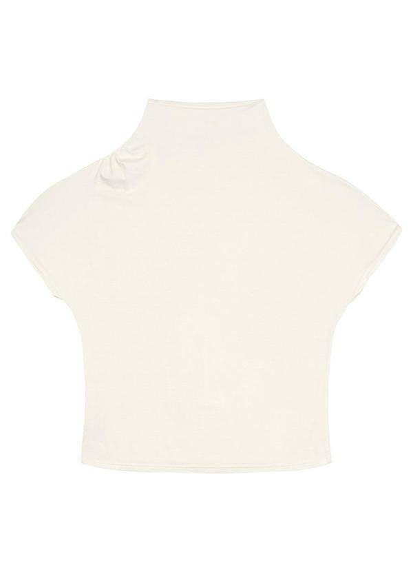 Malwee - Blusa Assimétrica em Malha Viscose Bege 5