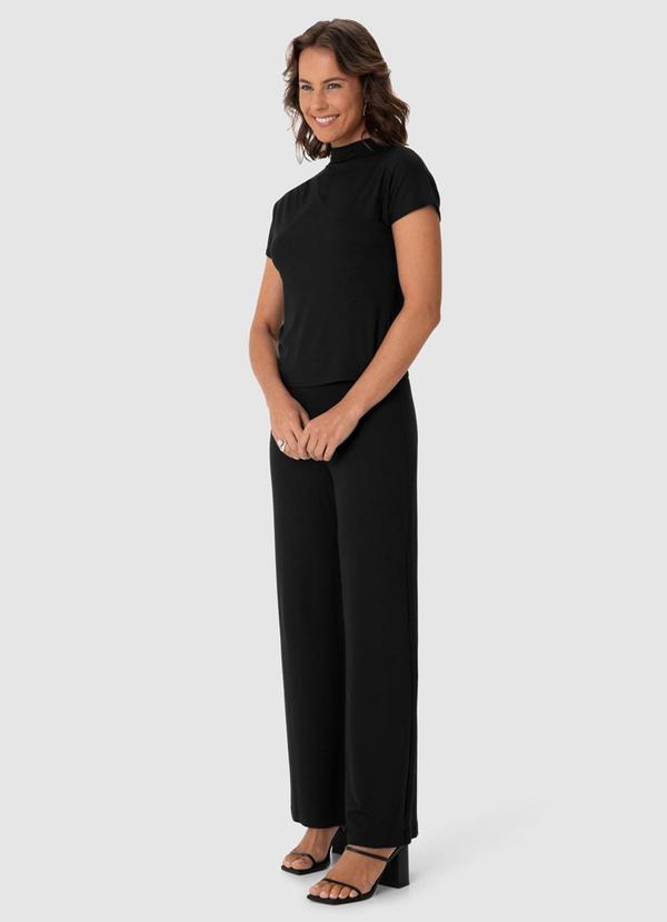 Malwee - Blusa Assimétrica em Malha Viscose Preto 4