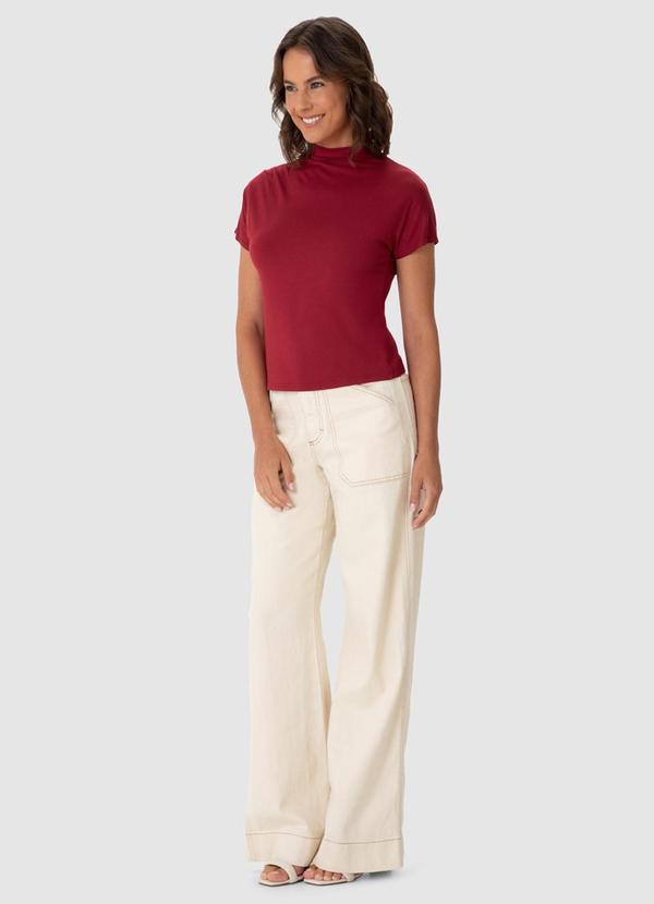 Malwee - Blusa Assimétrica em Malha Viscose Vermelho 4