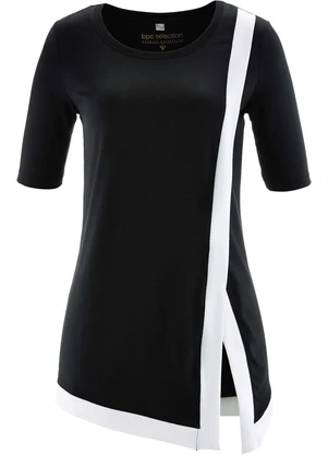 bonprix - Blusa Assimétrica Preta - BONPRIX