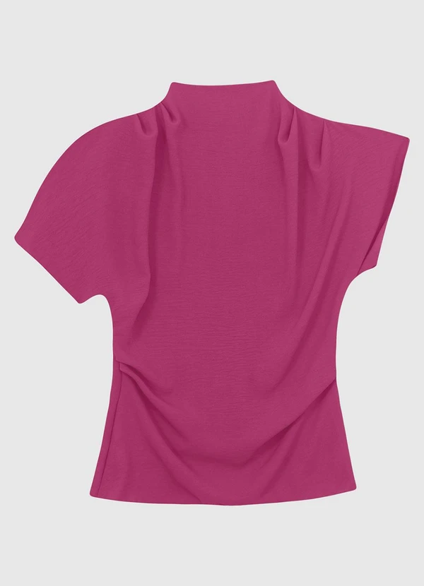 Enfim - Blusa Assimétrica Texturizada Rosa 3
