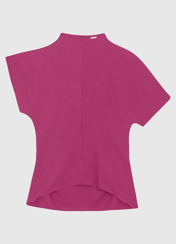 Enfim - Blusa Assimétrica Texturizada Rosa 4