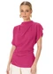Enfim - Blusa Assimétrica Texturizada Rosa - variação: Rosa