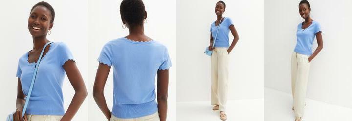 Blusa Azul Beb em Tric