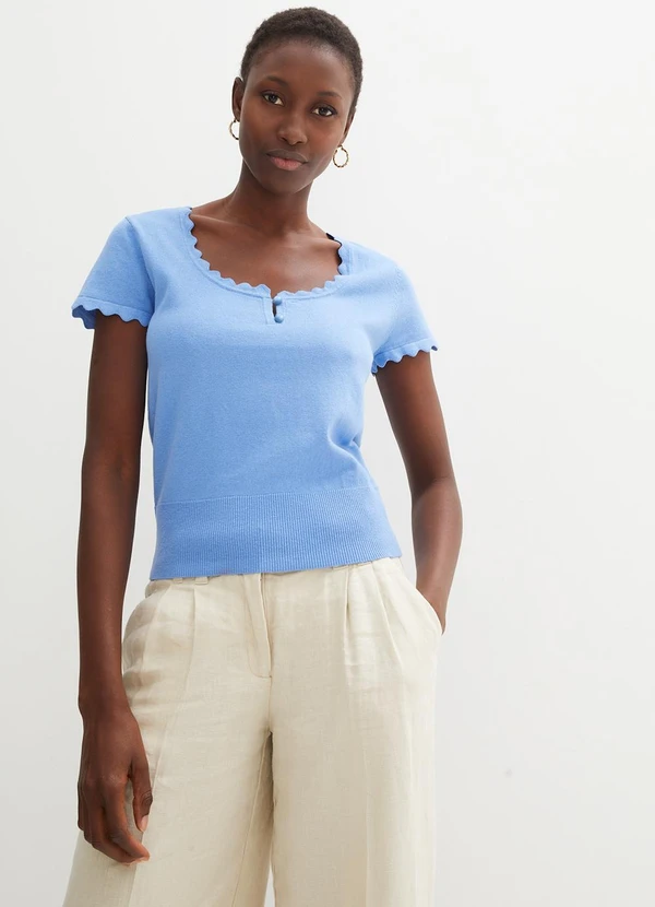 bonprix - Blusa Azul Bebê em Tricô 4