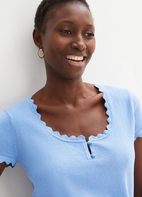 bonprix - Blusa Azul Bebê em Tricô 3