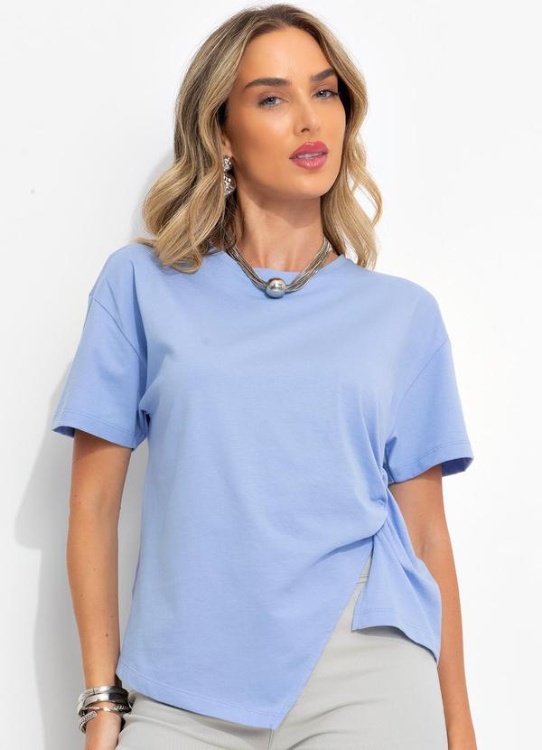 Bimini - Blusa Azul Claro em Malha de Algodão