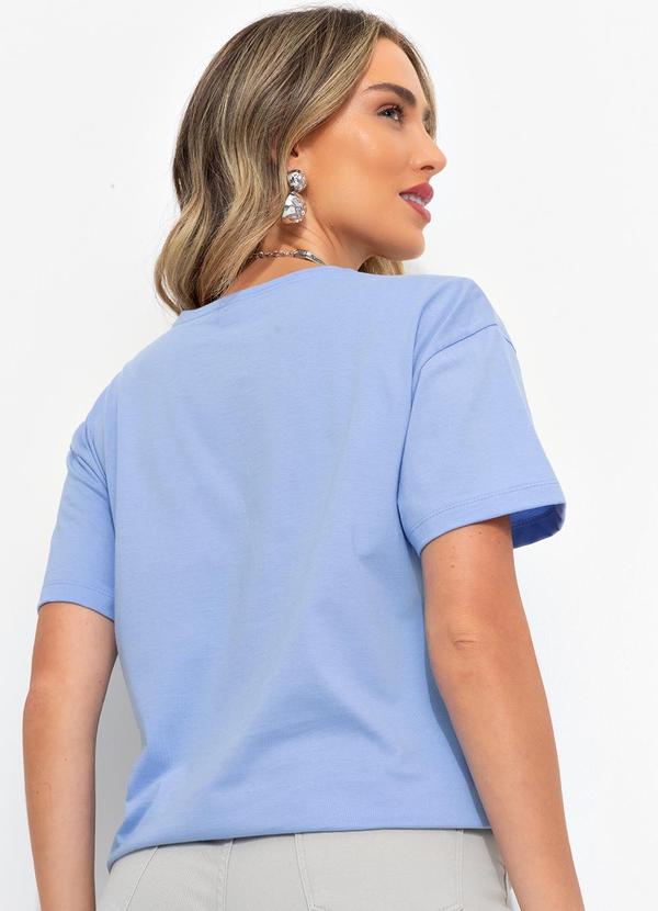 Bimini - Blusa Azul Claro em Malha de Algodão 2