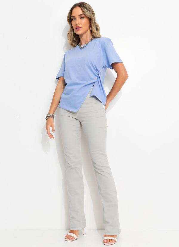 Bimini - Blusa Azul Claro em Malha de Algodão 3